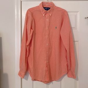 Men’s Ralph Lauren Gingham Classic Fit Dress Shirt -Large